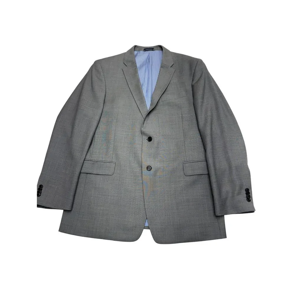 TOMMY HILFIGER Men’s 44L Gray Double Vent Sport Coat Blazer
